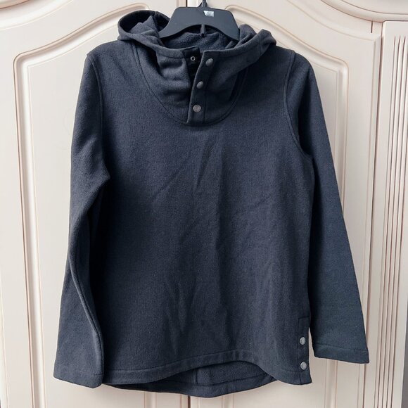 The North Face Women's Knit Stitch Fleece Pullover Top Charcoal Black Size M - Picture 2 of 9